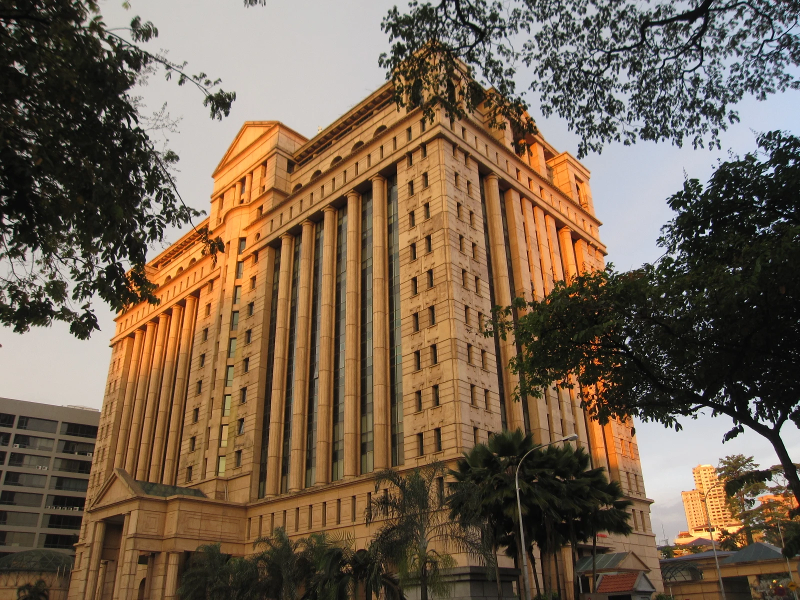 Exterior of Bursa Malaysia building, Kuala Lumpur, Malaysia.