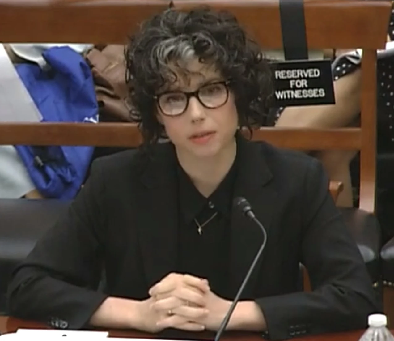 Meredith Whittaker testifying at a House Hearing on Artificial Intelligence.